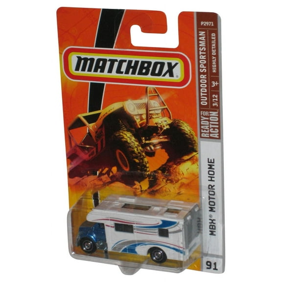 Matchbox Outdoor Sportsman (2008) White MBX Motor Home Toy #91