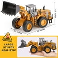 thumbnail image 5 of Camión cargador de cuatro ruedas fundido a escala 1/40, juguete, equipo de construcción de Metal, modelos de Bulldozer para niños, 5 of 5