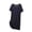 Navy, variant on Fancifize Nightgown for Women Crewneck Short Sleeve Pajama Dress Ladies Casual Loose Print Nightshirts