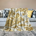 thumbnail image 2 of Creowell Throw Blankets White and Gold Bronzing Christmas Soft CozyThrow Blanket Happy Winter Holiday Blanket for Bed Couch Sofa Gifts Gift for Valentine Mother Father Couple, 2 of 6