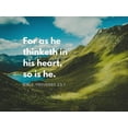 thumbnail image 2 of ArtsyQuotes 32x25 White Modern Wood Framed Museum Art Print Titled - Bible Verse Quote Proverbs 23:7, 2 of 4