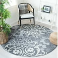 thumbnail image 2 of SAFAVIEH Adirondack Hortense Floral Area Rug, Charcoal/Ivory, 6'7" x 6'7" Round, 2 of 7