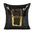thumbnail image 1 of Housses de Coussin Vierges 16Inx16 Po Réversibles à Paillettes Magiques (Noir & Or), 1 of 5