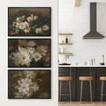 thumbnail image 4 of IDEA4WALL Framed Canvas Print Wall Art Set of 3 Vintage Garden White Flower Fine Art Spring Floral Wall Decor Botanical Pattern Retro Prints Nature Wildflowers Minimal Artwork - 16"x24"x3 Black, 4 of 5