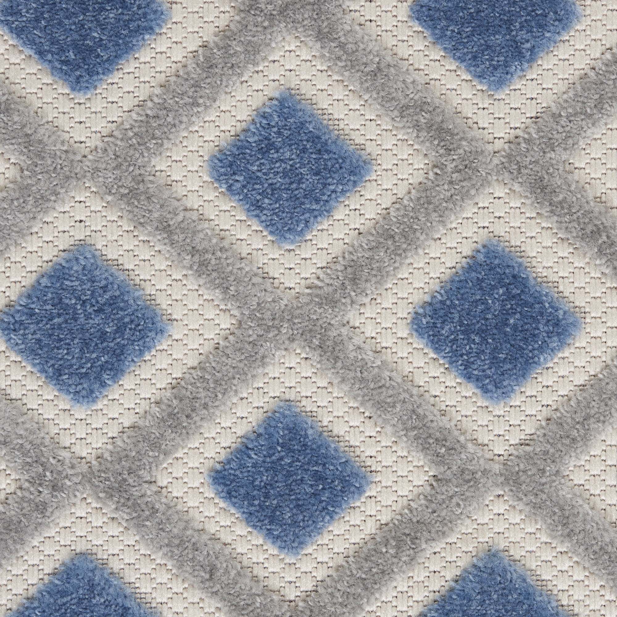 Nourison Aloha Indoor/Outdoor Blue/Grey 5'3" x 7'5" Area Rug, (5x7)