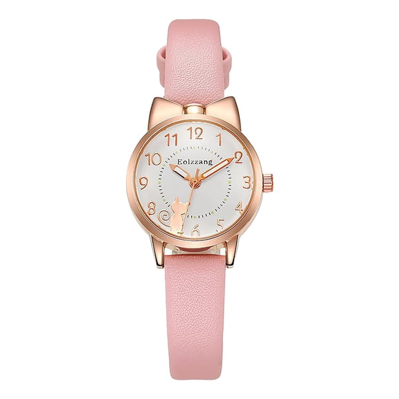 Resicozy Watches for Women with Leather Elegant Ladies Causal Watches Classic Wristwatch for Small Wrists Gift Pink