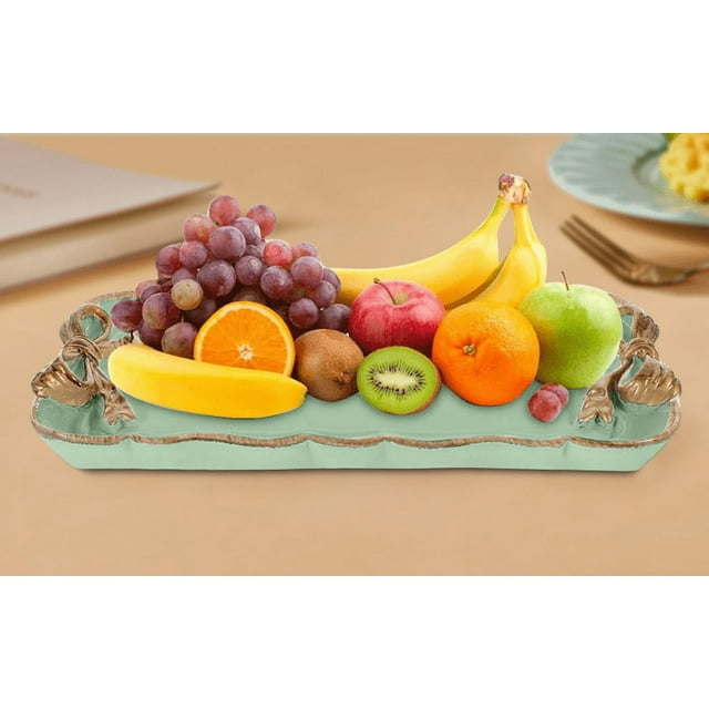Elegant Bow Shaped Resin Perfume Jewelry Display Organizer Tray for Vanity Tabletop