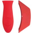 thumbnail image 1 of 4 pack Silicone Hot Handle Cover, Assist Pan Holder for Cast Iron Skillets and Traditional Pots - Red, 1 of 6