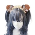 thumbnail image 1 of Lolita Headbands Furry Animal Bear Ears Headband Lace Bows Hair Hoop Cosplay Headpiece for Halloween Party Supplies, 1 of 4