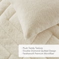 thumbnail image 2 of Regency Heights Twin/Twin XL Quilted Plush Comforter Set, 2-Piece Reversible Feather-Soft Dorm Bedding Sets, Textured Sherpa Comforter Bed Set for All Season, Ivory, 2 of 13