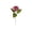 Purple, variant on Multi-Color Faux Rose Bloom With Leaves, Single Decorative Floral Accent, Handheld Arrangement Accessory for Wedding And Indoor Festival Decoration