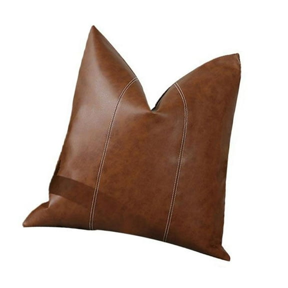 AOOOWER Decorative Faux Leather Pillowcase Throw Pillow Covers for Couches Bed Sofa Farmhouses Square Case Cushion Covers