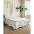 thumbnail image 2 of Christmas Tree Bed Skirt Snowflake Winter Pink Classic Texture Bed Skirts California King Size 18 Inch Drop, Wrap Around Dust Ruffle&nbsp;Bedskirt with Adjustable Elastic Belt for Queen Size Beds, 2 of 7