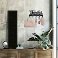 thumbnail image 7 of Iron Wall Mounted Hook Hangers Decorative Organizer Rack with Screws 5 Hooks for Bag Clothes Key Scarf Hanging Holder Word 120x250mm for DIY Iron, 7 of 7