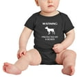 thumbnail image 2 of Warning: Protected by A Boxer Dog Funny Baby Rompers Baby Clothes (Black,6-12 Months), 2 of 5