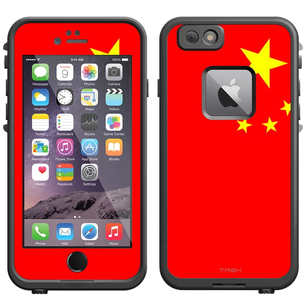 Skin Decal for LifeProof iPhone 6 Case Chinese Flag by Trek Media Group