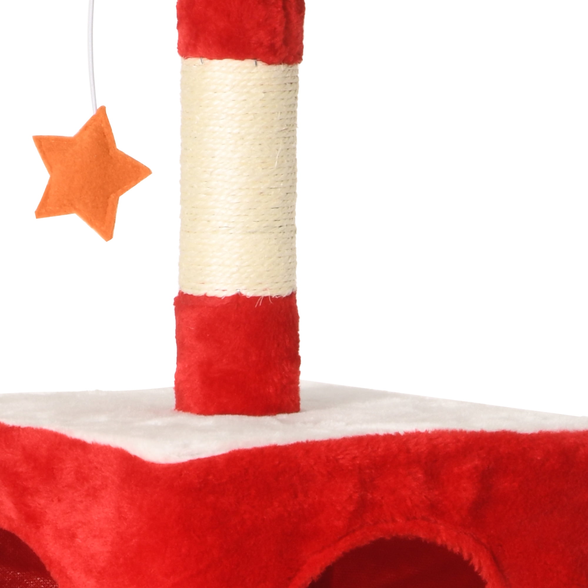 Uforic 54" Cat Tree Tower Condo, Multi-Level Christmas Decor Cat Climbing Tower with Top Perches, Hammock,  Scratching Posts, Indoor Kittens' Play Center