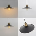 thumbnail image 3 of FSLiving Plug-in Pendant Light with 15ft Cord, E26 Brown Bronze Base with Industrail Black Metal Shade 11.8" Hanging Dimmable Lamp for Kitchen Sink Dining Table,Bulb Sold Separately - 1 Light, 3 of 9