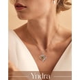 thumbnail image 2 of Yndra Heart Necklace for Women,S925 Sterling Silver August Peridot Birthstone Crown Pendant Necklace,Jewelry Gift for Her Wife Mom Girlfriend,Birthday Valentine’s Day Mother’s Day Gift, 2 of 11
