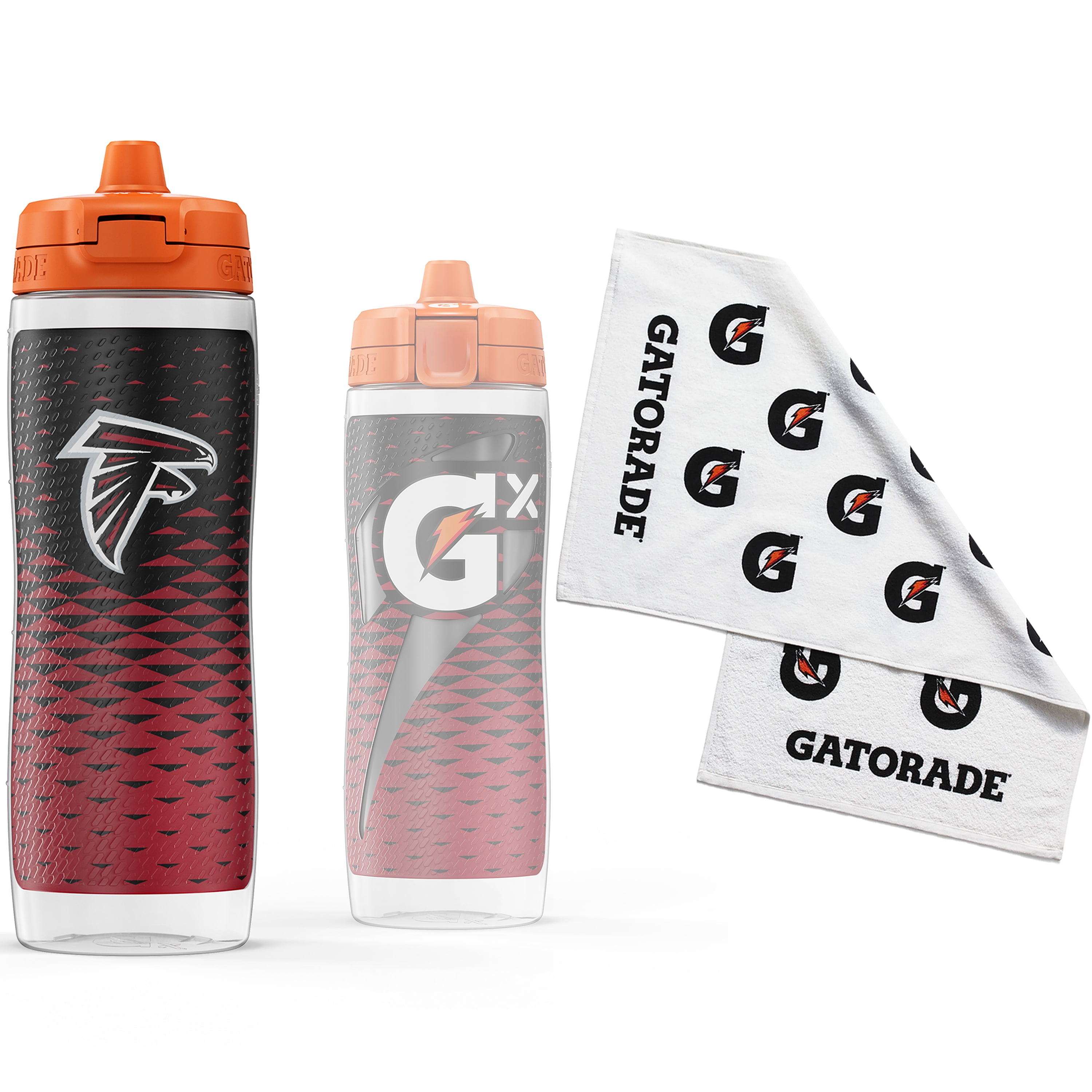 Gatorade Gx Atlanta Falcons NFL 30 fl oz Water Bottle & Sports Towel Bundle