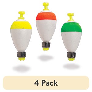 Weighted Pear Snap-On Fishing Bobbers, 12-Pack
