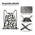 thumbnail image 4 of Daiia Cartoon Penguin Pattern Drawstring Backpack, Gym Bag, Lightweight Backpack, Water-Resistant Bag Travel Sports Backpack, Fitness Bag, Yoga Bag-Small, 4 of 6