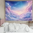 thumbnail image 2 of HVEST Fantasy Pink Cloud Tapestry Wall Hanging Purple Pink Pastel Sky Cloud Wall Tapestry for Bedroom Nature Landscape Tapestry for Living Room College Dorm Home Decor,60x40 inch, 2 of 5