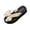 Beige, variant on Beige Ladies 2026 Summer Comfy Weaving Slide Slippers Bow Thong Design Flat Beach Pool Footwear