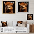 thumbnail image 4 of Designart "Serene Alpaca with Natural Grace" Animals Framed Wall Art Decor - Traditional Black Alpaca Entryway Framed Wall Art Print, 4 of 6