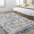 thumbnail image 2 of FairOnly 9'x12' Modern Abstract Area Rugs Ultra-Thin Rugs with Low Pile for Home Office Blue Rug for Family Room, 2 of 7