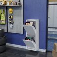 thumbnail image 4 of Armoire de Rangement en Métal Polyvalente à 2 Portes de 13 Po L - Blanc, 4 of 4