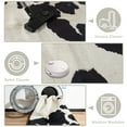 thumbnail image 6 of ASPILLOW Spotted Cow Faux Cowhide Living Room Area Rug, Home Decor Aesthetics, Christmas Gifts, 5 x 6.2ft, 6 of 8