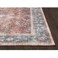 thumbnail image 4 of Abani Paloma Collection Machine Washable 2'2" x 9'6" Red Teal Vintage Area Rug, 4 of 5