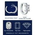 thumbnail image 5 of MomentWish Earrings for Women, Moissanite Jewerly Gifts for Her, Simulated Diamond 925 Sterling Silver Hoop Earrings, 5 of 8