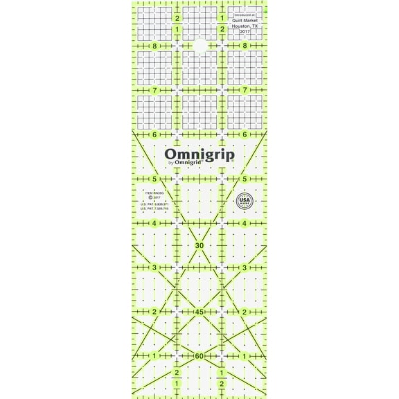 Omnigrip By Omnigrid Non-Slip Ruler 3"X9"-
