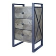 thumbnail image 2 of 33.5" Brown Metal, Wood, and MDF End Table with 3 Drawers, 2 of 2