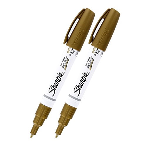 Sharpie OilBased Poster Paint Marker, Extra Fine Point, Gold, Each