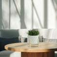 thumbnail image 5 of Sagebrook Home 8" Ceramic Diamond Planter With  Wood Stand, White, Round, Ceramic, Contemporary, 8"L X 8"W X 9"H, Diamond, 5 of 9