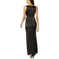 thumbnail image 3 of ADRIANNA PAPELL $159 Womens New 1247 Black Slit Sleeveless Gown 4 B+B, 3 of 3