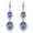 Tanzanite, variant on Double Halo Ovel Dangle Lavender Cubic Zirconia Earringss Sterling Silver
