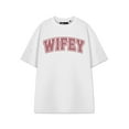 thumbnail image 1 of Show Me The Merch T-Shirt à Manches Courtes Blanc pour Femmes Wifey (Moyen), 1 of 1