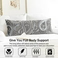 thumbnail image 3 of Paisley Long Body Pillow Cover - Vintage Bohemian Floral Print, Soft & Breathable Ethnic Fabric, Hidden Zipper, 20"x54" - Elegant Home Decor Gift for Side Sleepers & Pregnancy Support, 3 of 7