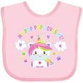 thumbnail image 3 of Inktastic My Pop Pop Loves Me with Cute Rainbow Unicorn Boys or Girls Baby Bib, 3 of 4