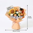thumbnail image 2 of Happy Graduation 2026 Crochet Flower Bouquet, Handmade Knitted Sunflower Puff Flower Bouquet with Graduation Cap Doll, Graduation Gift Bouquet for Classmates Friends Graduation Party Decor Keepsake, 2 of 2