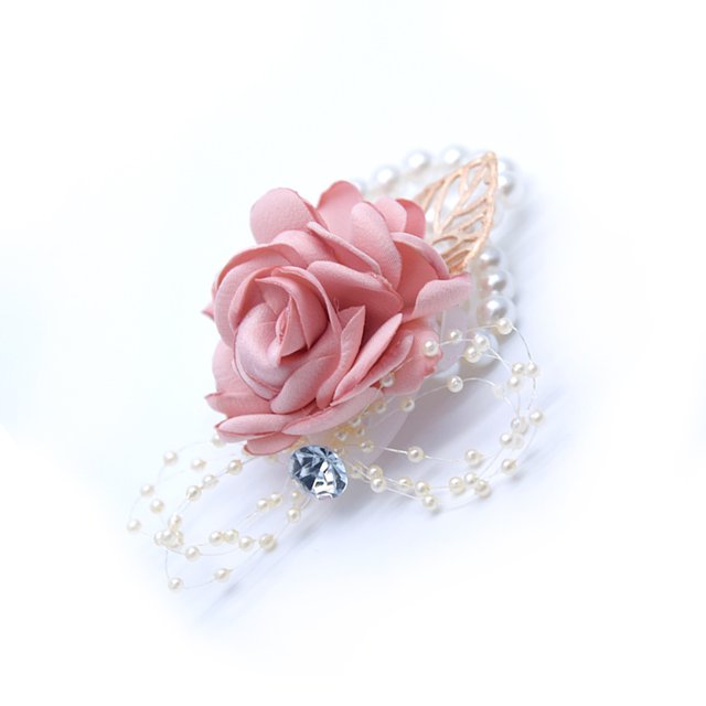 Bearachild Wrist Flower Portable Corsages Bracelets Artificial Marriage Hand Layout Props Flowers for Brides Girls Sisters Group Bridesmaid Type3 NO3