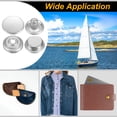 thumbnail image 6 of Uxcell 42Set 17mm Leather Snap Fastener Kit with 4 Install Tools, Silver, 6 of 6