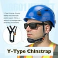 thumbnail image 4 of KAYGO Vented Hard Safety Helmet, ABS Work Helmet with Adjustable 6-Point Suspension, ANSI Z89.1 Certified, Blue, 1 Count, 4 of 7