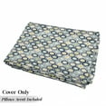 thumbnail image 5 of Modern Floor Pillow Lounger Cover, Geometric Morrocan Mediterrain Style Dots Ornamental Details Image Print, Nap Mat Printed Fabric Case for 5 Pillows, 88" x 36", Blue and White, by Ambesonne, 5 of 5