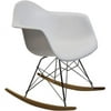 Fine Mod Rocker Arm Chair, White
