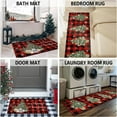 thumbnail image 6 of Merry Christmas Kitchen Rugs and Mats Set of 2,Buffalo Plaid Christmas Trees Xmas Winter Holiday Sink Floor Mat Non Skid Washable for Home Farmhouse Christmas Decor 17"x47"+17"x30", 6 of 6